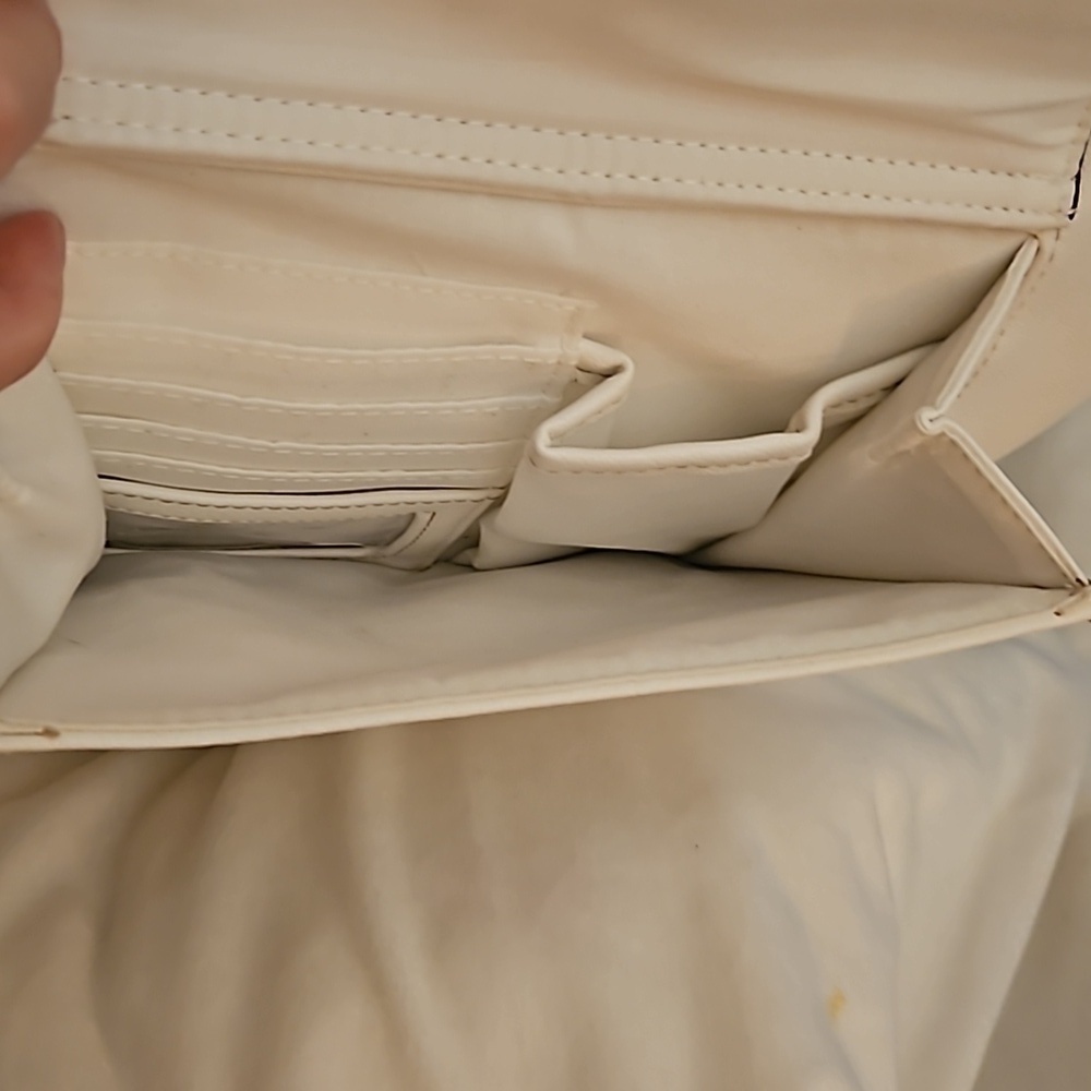 ST. JOHN'S BAY White Laura Faux Leather Crossbody Bag - Picture 9 of 14